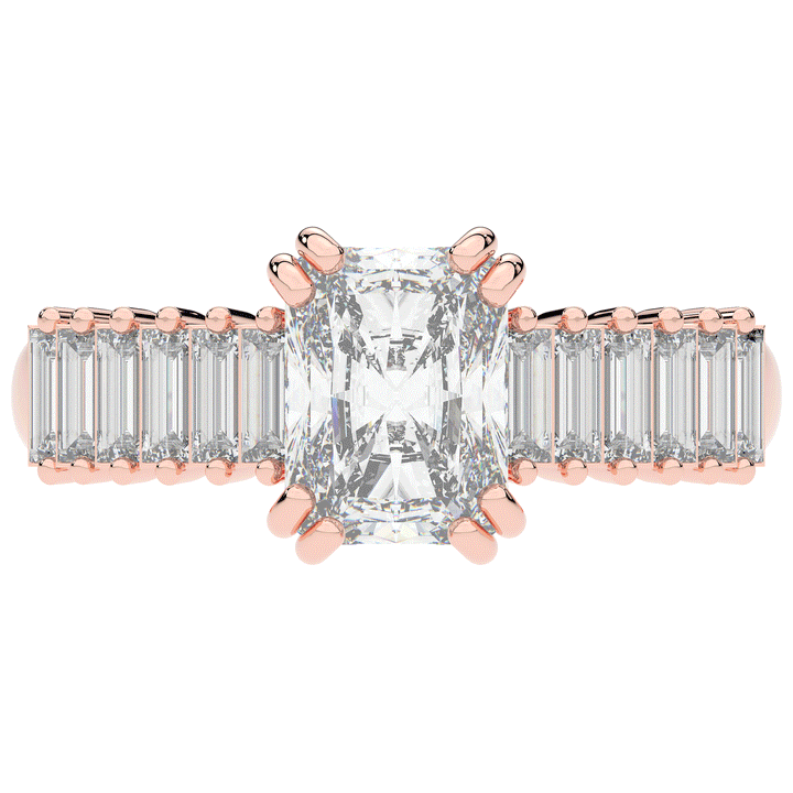 2.60CT.TW RADIANT LAB DIAMOND ENGAGEMENT RING - Nazarelle
