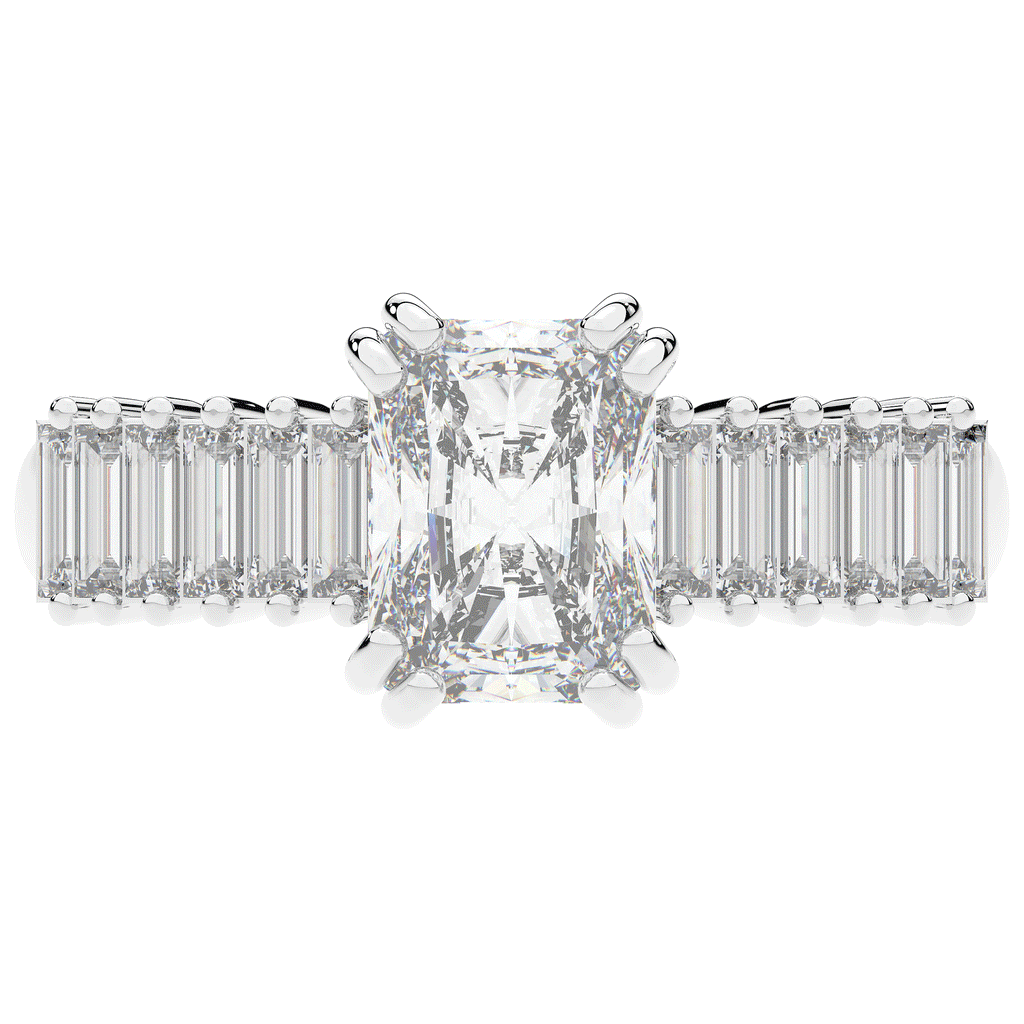 2.60CT.TW RADIANT LAB DIAMOND ENGAGEMENT RING - Nazarelle