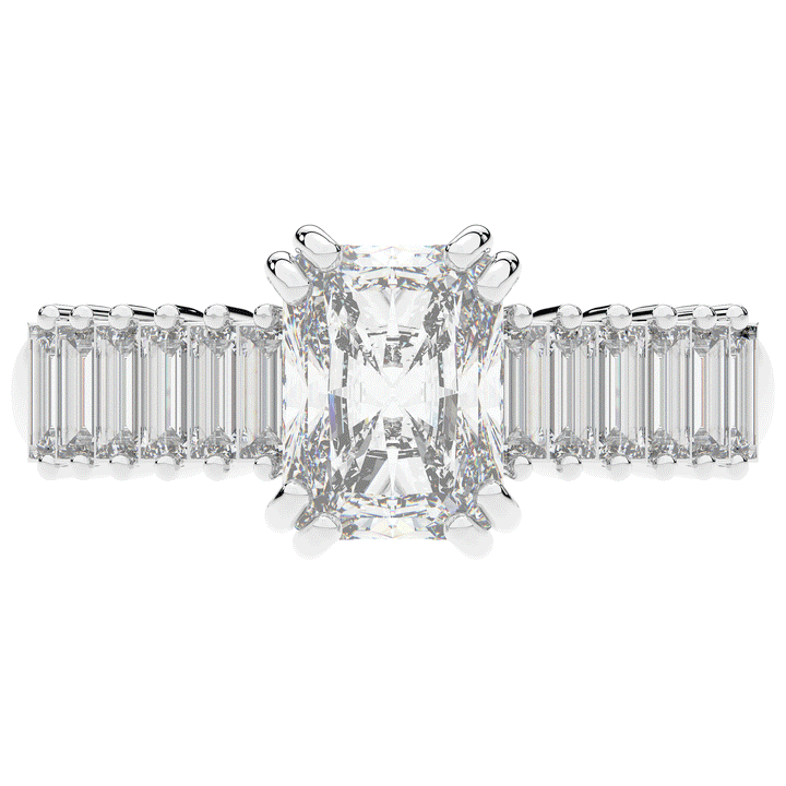 2.60CT.TW RADIANT LAB DIAMOND ENGAGEMENT RING - Nazarelle