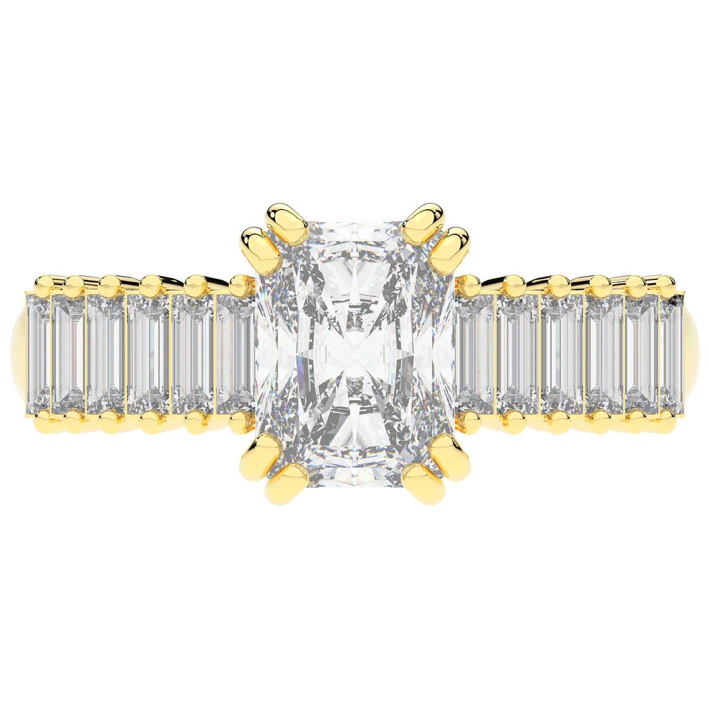 2.60CT.TW RADIANT LAB DIAMOND ENGAGEMENT RING - Nazarelle