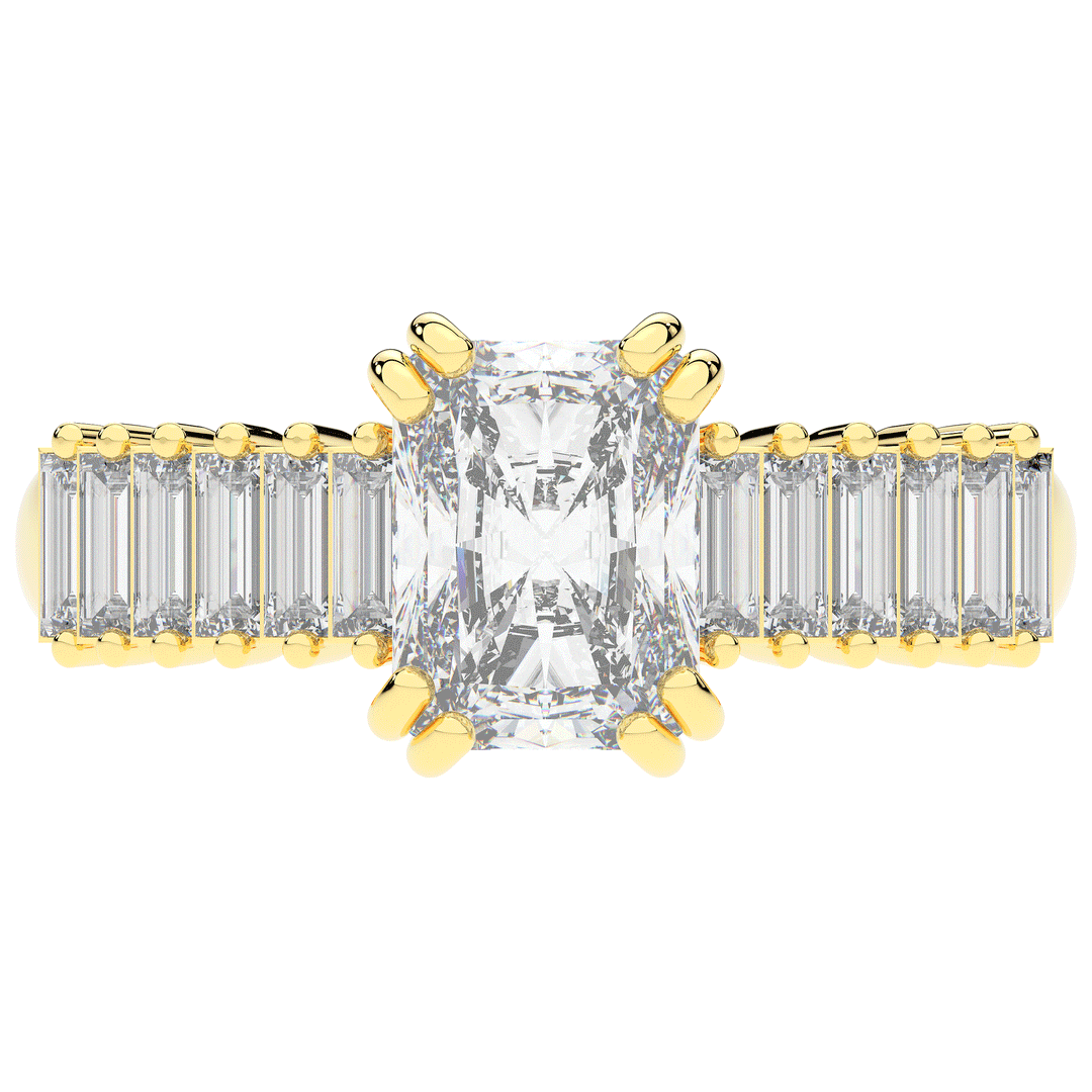 2.60CT.TW RADIANT LAB DIAMOND ENGAGEMENT RING - Nazarelle