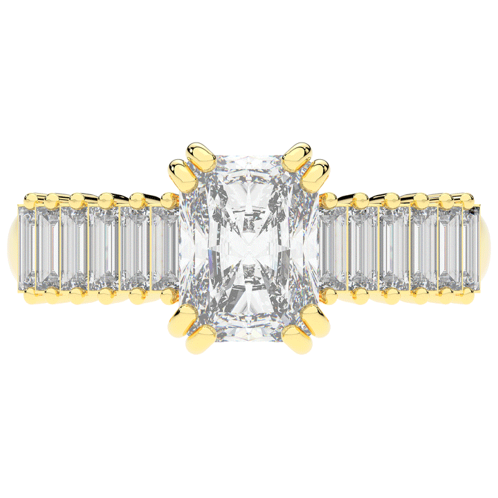 2.60CT.TW RADIANT LAB DIAMOND ENGAGEMENT RING - Nazarelle