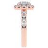 3.50CT.TW ROUND LAB DIAMOND HALO ENGAGEMENT RING - Nazarelle