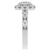 3.50CT.TW ROUND LAB DIAMOND HALO ENGAGEMENT RING - Nazarelle