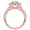 3.50CT.TW ROUND LAB DIAMOND HALO ENGAGEMENT RING - Nazarelle