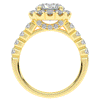 3.50CT.TW ROUND LAB DIAMOND HALO ENGAGEMENT RING - Nazarelle