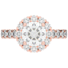 3.50CT.TW ROUND LAB DIAMOND HALO ENGAGEMENT RING - Nazarelle