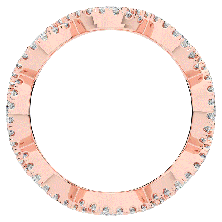 0.90CT.TW ROUND LAB DIAMOND TWIST ETERNITY WEDDING BAND - Nazarelle