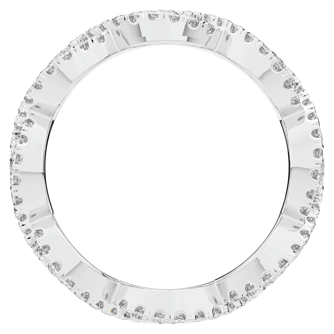 0.90CT.TW ROUND LAB DIAMOND TWIST ETERNITY WEDDING BAND - Nazarelle