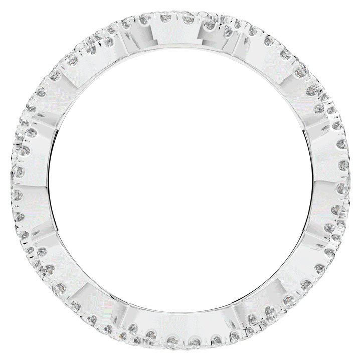 0.90CT.TW ROUND LAB DIAMOND TWIST ETERNITY WEDDING BAND - Nazarelle