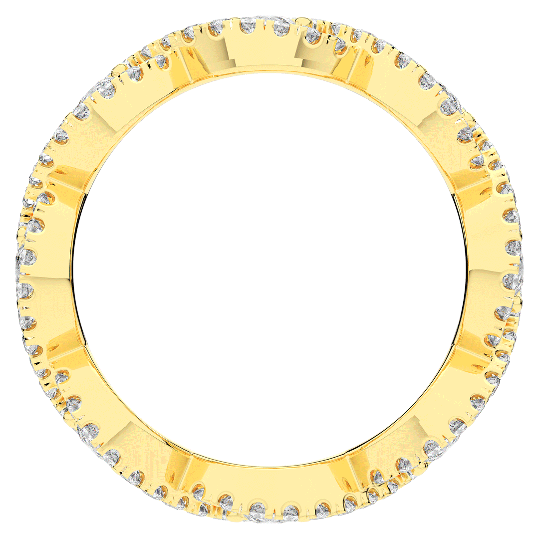 0.90CT.TW ROUND LAB DIAMOND TWIST ETERNITY WEDDING BAND - Nazarelle