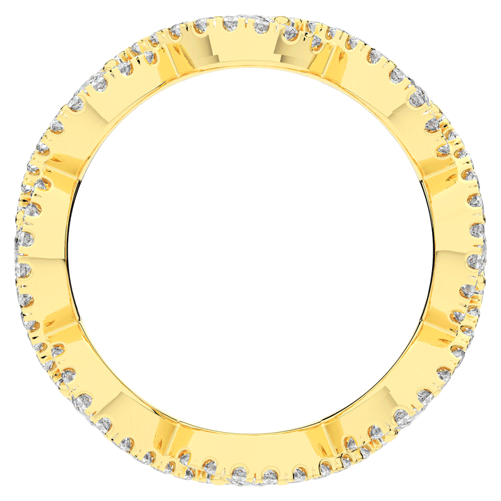0.90CT.TW ROUND LAB DIAMOND TWIST ETERNITY WEDDING BAND - Nazarelle