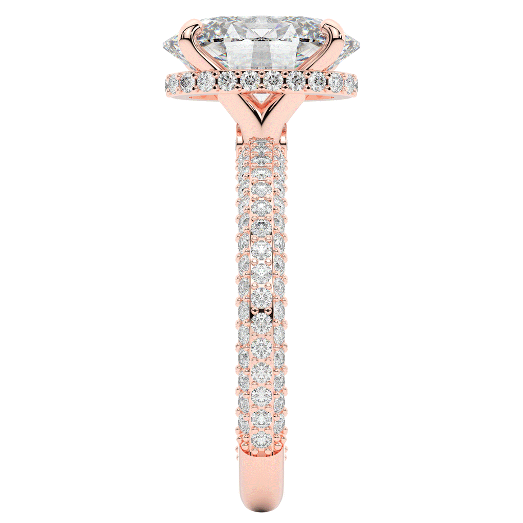 3.60CT.TW OVAL LAB DIAMOND SOLITAIRE ENGAGEMENT RING - Nazarelle