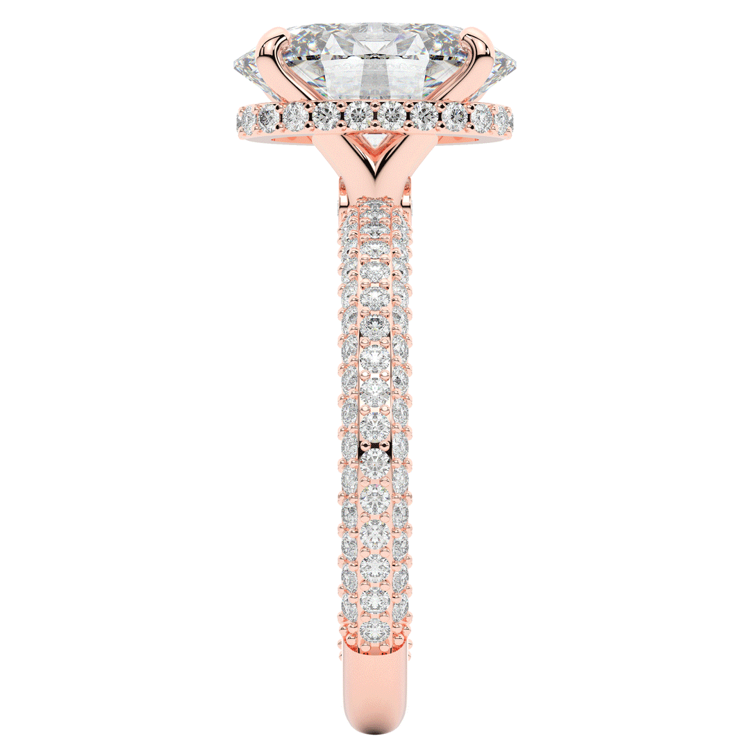 3.60CT.TW OVAL LAB DIAMOND SOLITAIRE ENGAGEMENT RING - Nazarelle
