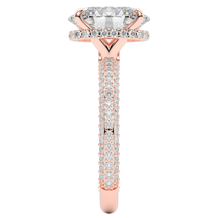 3.60CT.TW OVAL LAB DIAMOND SOLITAIRE ENGAGEMENT RING - Nazarelle