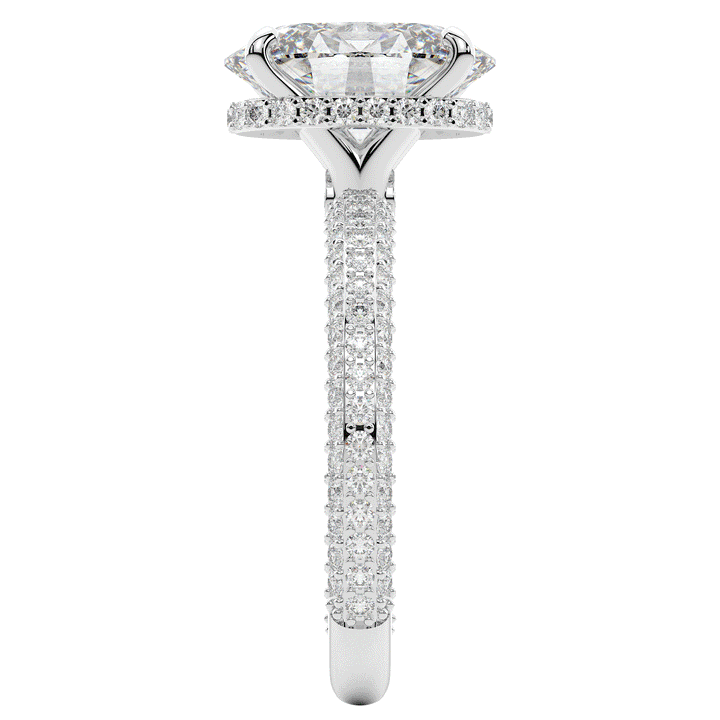 3.60CT.TW OVAL LAB DIAMOND SOLITAIRE ENGAGEMENT RING - Nazarelle