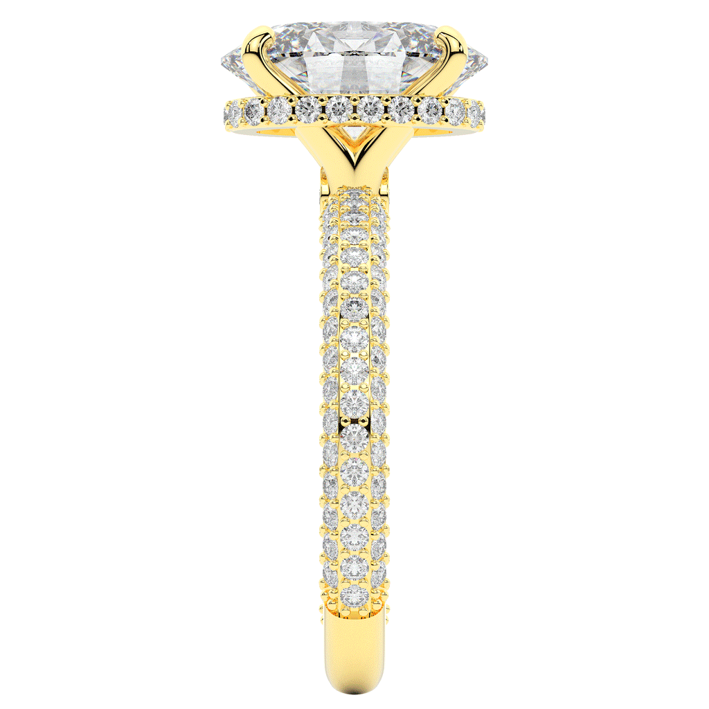3.60CT.TW OVAL LAB DIAMOND SOLITAIRE ENGAGEMENT RING - Nazarelle