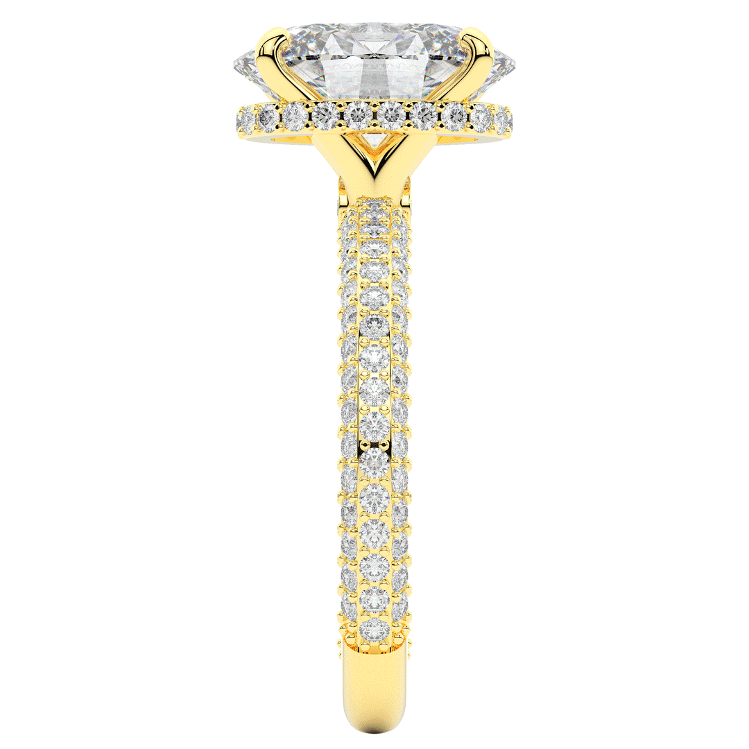 3.60CT.TW OVAL LAB DIAMOND SOLITAIRE ENGAGEMENT RING - Nazarelle