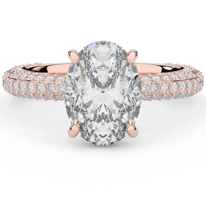 3.60CT.TW OVAL LAB DIAMOND SOLITAIRE ENGAGEMENT RING - Nazarelle