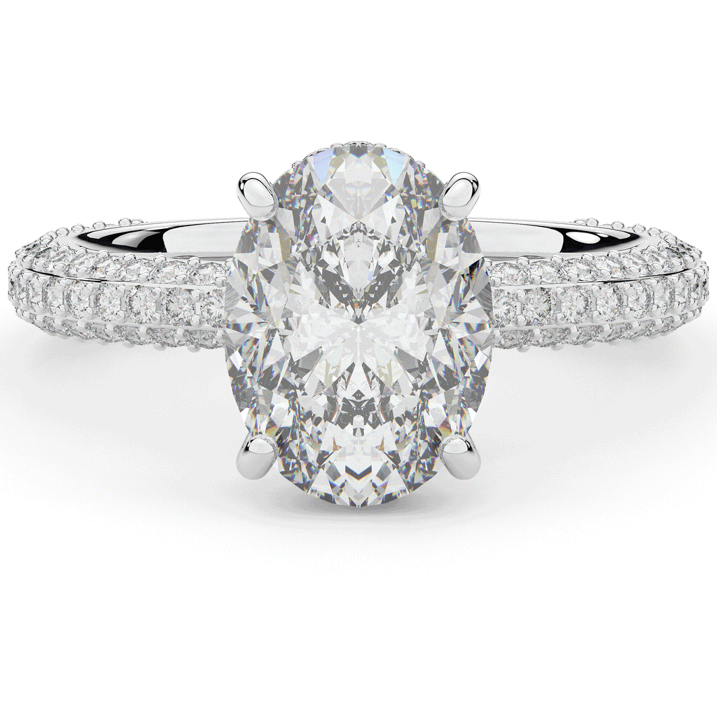 3.60CT.TW OVAL LAB DIAMOND SOLITAIRE ENGAGEMENT RING - Nazarelle