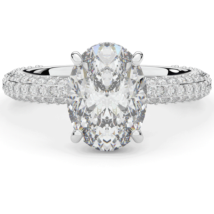 3.60CT.TW OVAL LAB DIAMOND SOLITAIRE ENGAGEMENT RING - Nazarelle