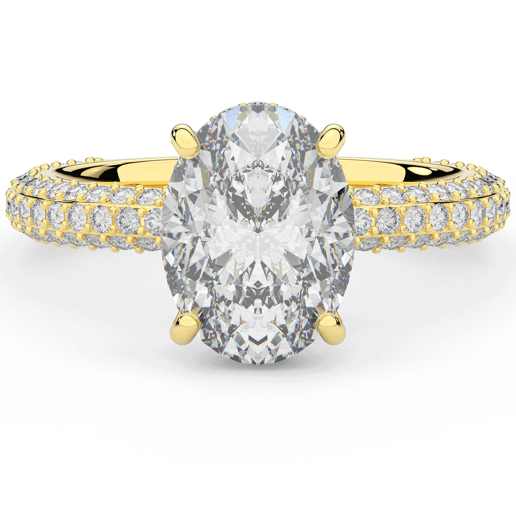 3.60CT.TW OVAL LAB DIAMOND SOLITAIRE ENGAGEMENT RING - Nazarelle