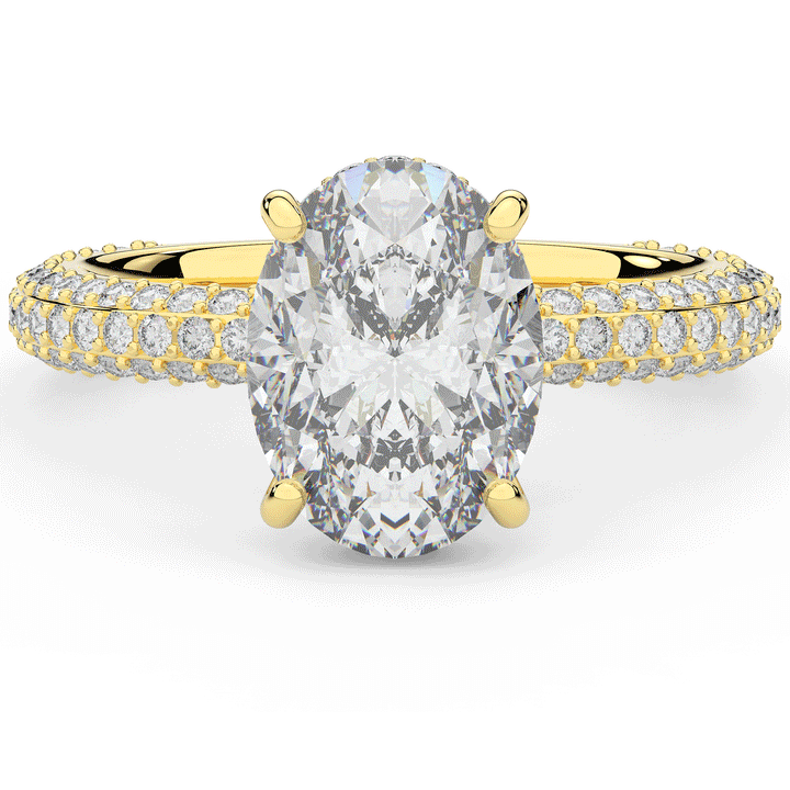 3.60CT.TW OVAL LAB DIAMOND SOLITAIRE ENGAGEMENT RING - Nazarelle