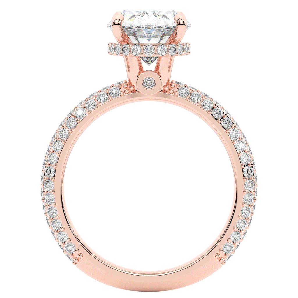 3.60CT.TW OVAL LAB DIAMOND SOLITAIRE ENGAGEMENT RING - Nazarelle