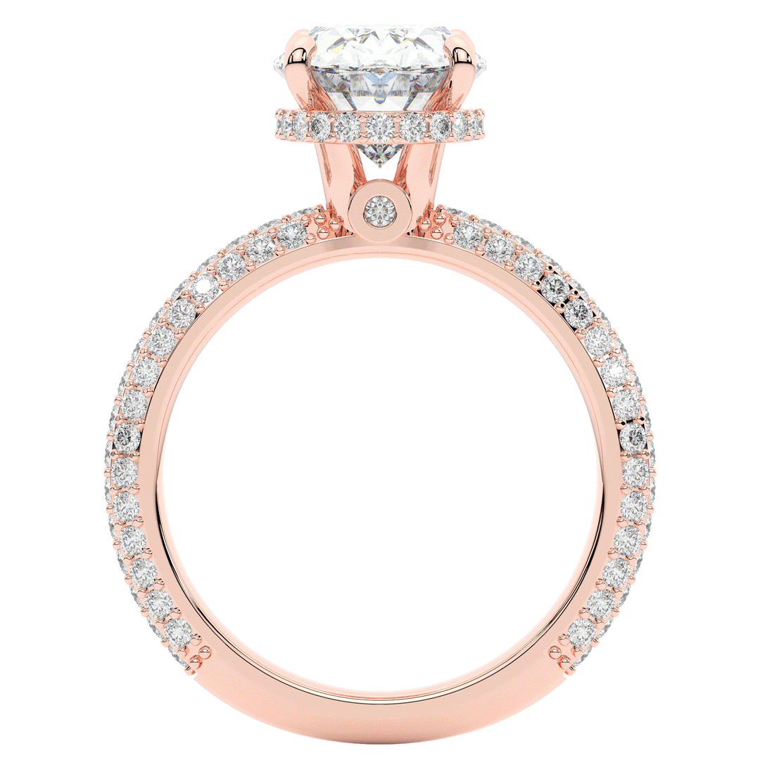 3.60CT.TW OVAL LAB DIAMOND SOLITAIRE ENGAGEMENT RING - Nazarelle