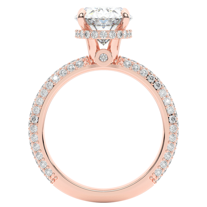 3.60CT.TW OVAL LAB DIAMOND SOLITAIRE ENGAGEMENT RING - Nazarelle