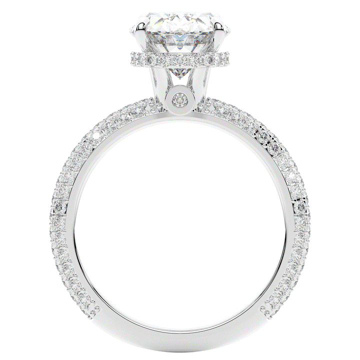 3.60CT.TW OVAL LAB DIAMOND SOLITAIRE ENGAGEMENT RING - Nazarelle