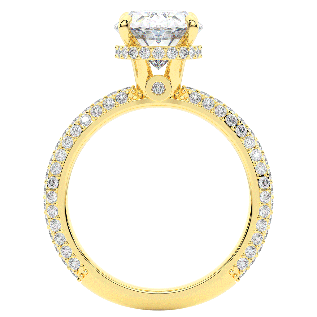 3.60CT.TW OVAL LAB DIAMOND SOLITAIRE ENGAGEMENT RING - Nazarelle