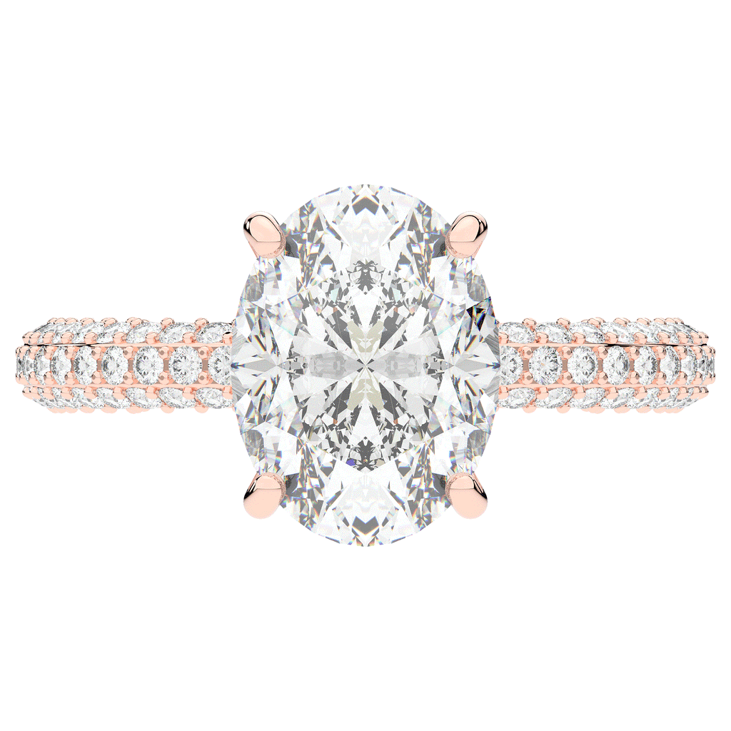 3.60CT.TW OVAL LAB DIAMOND SOLITAIRE ENGAGEMENT RING - Nazarelle