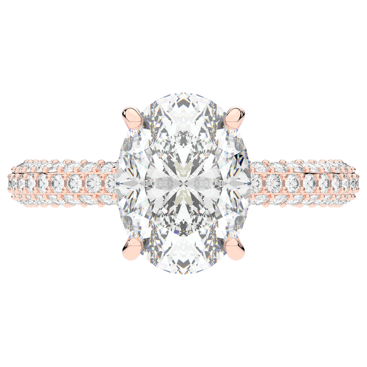 3.60CT.TW OVAL LAB DIAMOND SOLITAIRE ENGAGEMENT RING - Nazarelle
