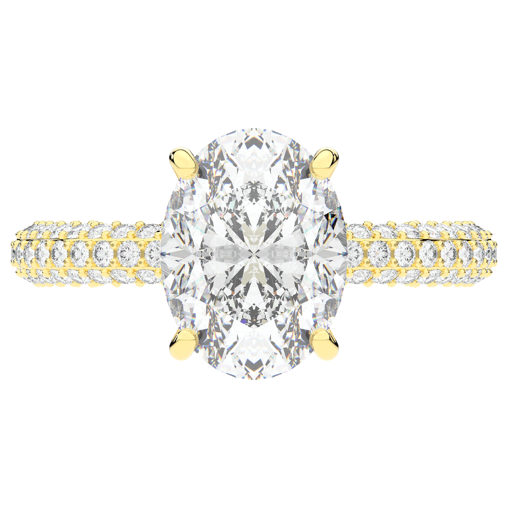 3.60CT.TW OVAL LAB DIAMOND SOLITAIRE ENGAGEMENT RING - Nazarelle