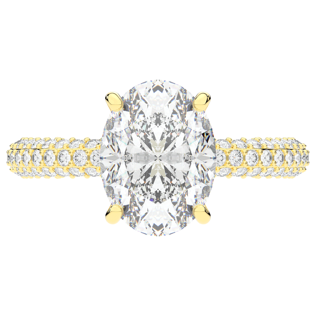 3.60CT.TW OVAL LAB DIAMOND SOLITAIRE ENGAGEMENT RING - Nazarelle
