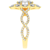 3.00CT.TW OVAL LAB DIAMOND HALO ENGAGEMENT RING - Nazarelle