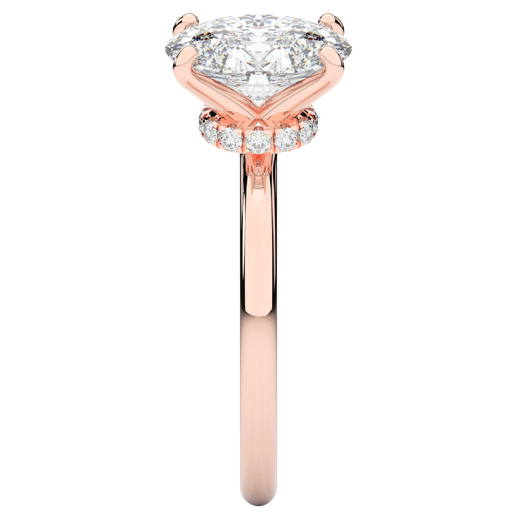 2.05CT.TW OVAL LAB DIAMOND SOLITAIRE ENGAGEMENT RING - Nazarelle