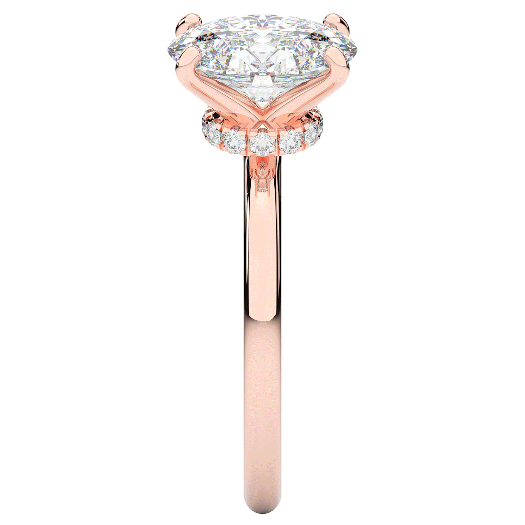 2.05CT.TW OVAL LAB DIAMOND SOLITAIRE ENGAGEMENT RING - Nazarelle