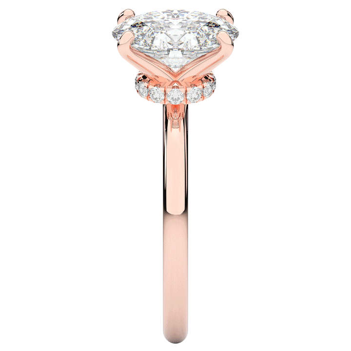 2.05CT.TW OVAL LAB DIAMOND SOLITAIRE ENGAGEMENT RING - Nazarelle