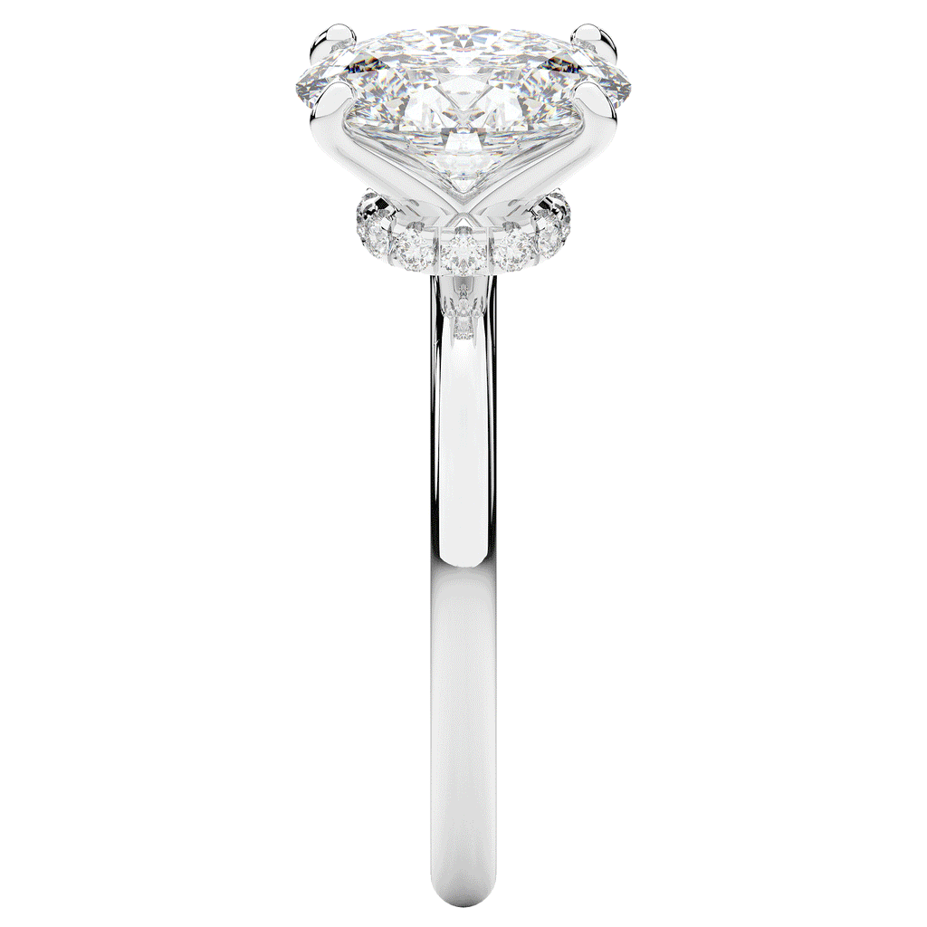 2.05CT.TW OVAL LAB DIAMOND SOLITAIRE ENGAGEMENT RING - Nazarelle
