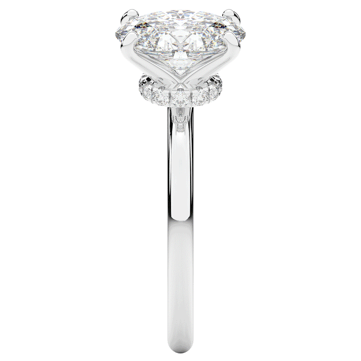 2.05CT.TW OVAL LAB DIAMOND SOLITAIRE ENGAGEMENT RING - Nazarelle