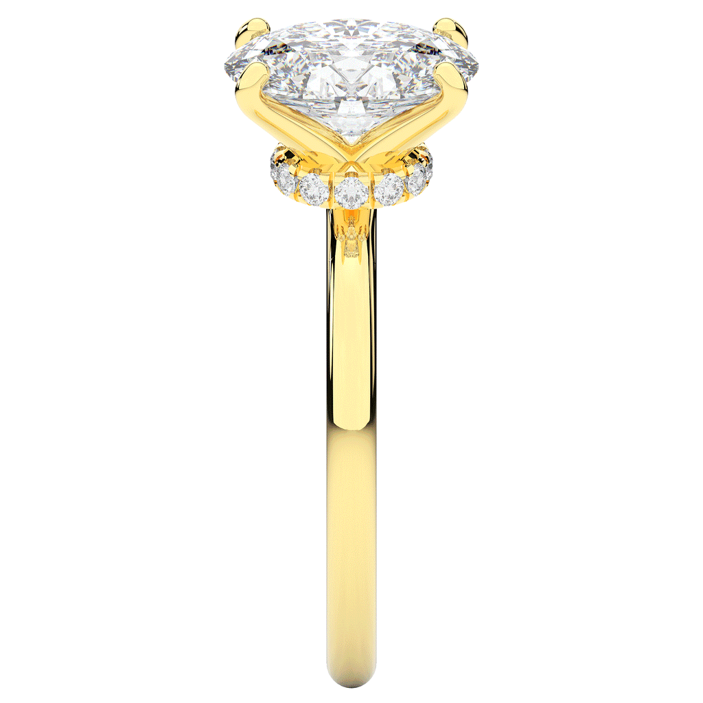 2.05CT.TW OVAL LAB DIAMOND SOLITAIRE ENGAGEMENT RING - Nazarelle