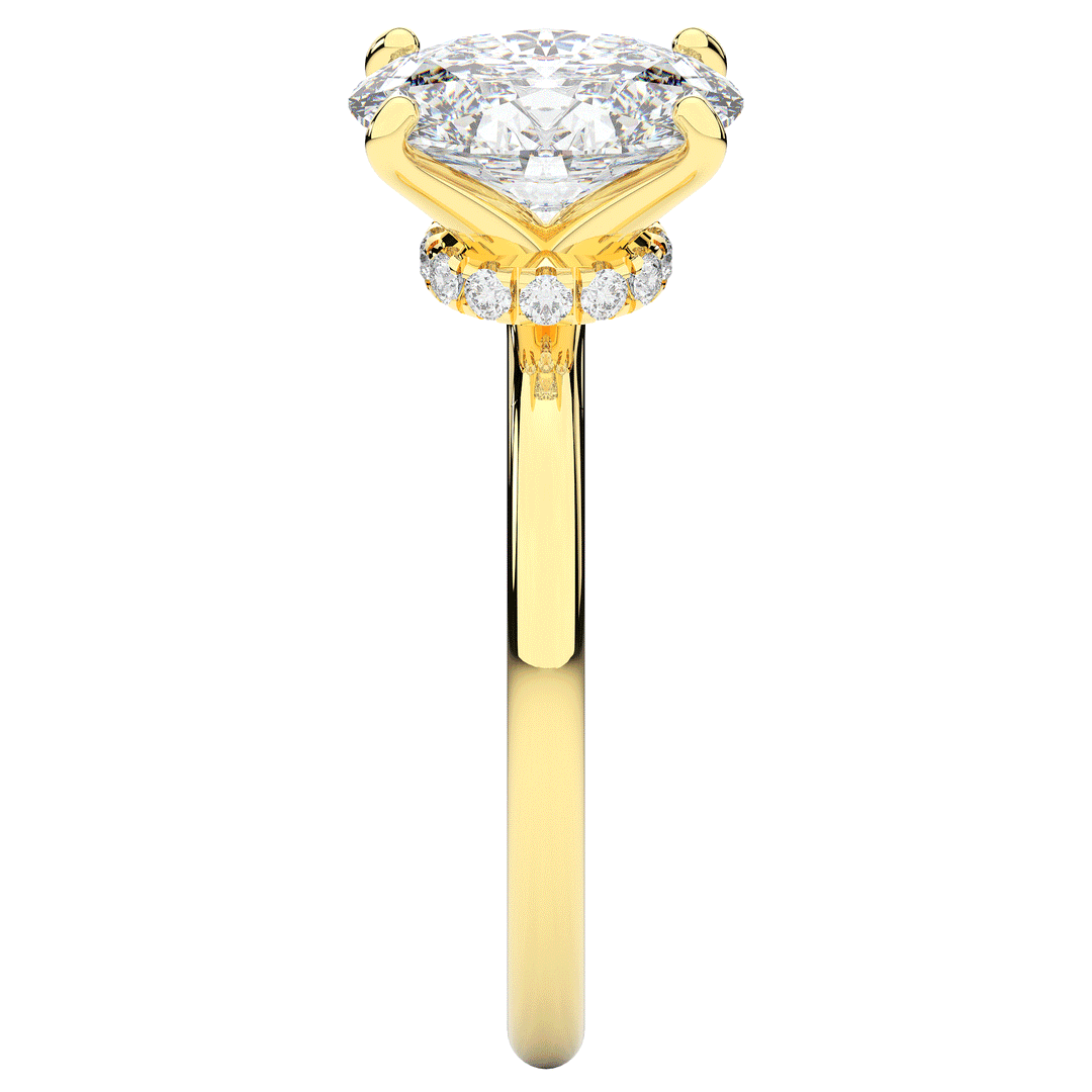 2.05CT.TW OVAL LAB DIAMOND SOLITAIRE ENGAGEMENT RING - Nazarelle