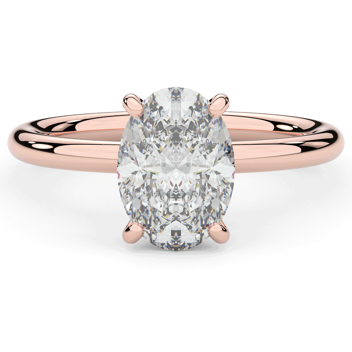 2.05CT.TW OVAL LAB DIAMOND SOLITAIRE ENGAGEMENT RING - Nazarelle