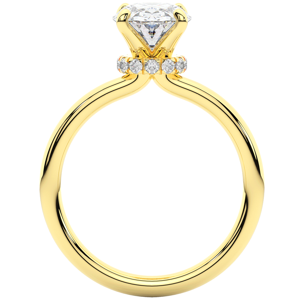 2.05CT.TW OVAL LAB DIAMOND SOLITAIRE ENGAGEMENT RING - Nazarelle