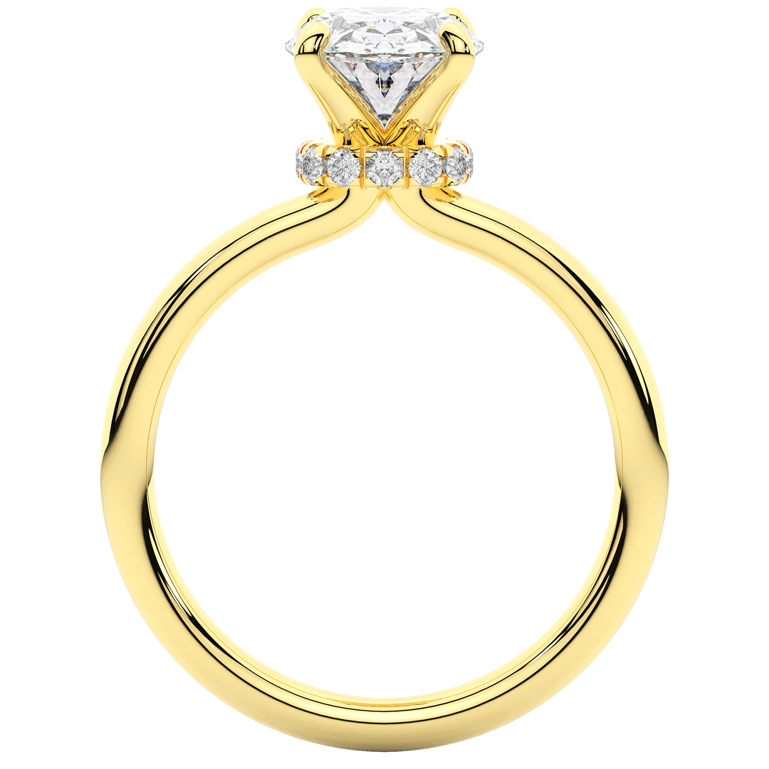 2.05CT.TW OVAL LAB DIAMOND SOLITAIRE ENGAGEMENT RING - Nazarelle