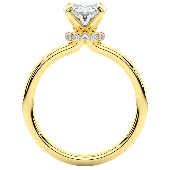2.05CT.TW OVAL LAB DIAMOND SOLITAIRE ENGAGEMENT RING - Nazarelle