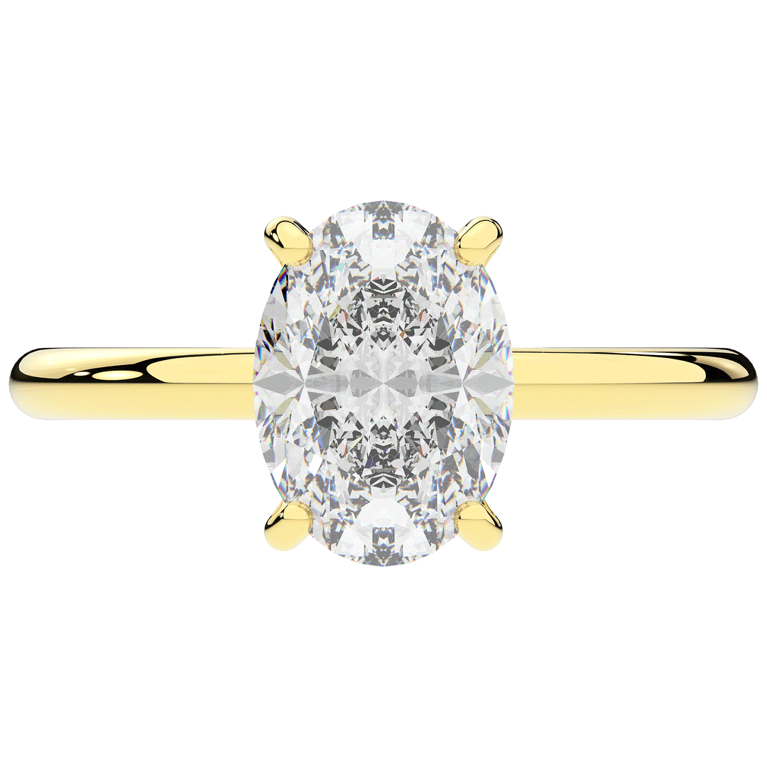 2.05CT.TW OVAL LAB DIAMOND SOLITAIRE ENGAGEMENT RING - Nazarelle