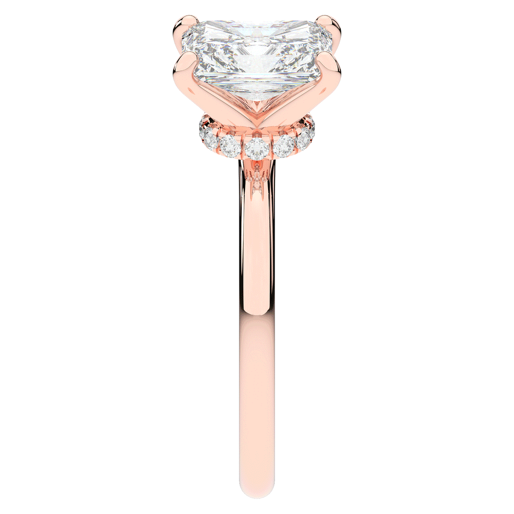 2.05CT.TW RADIANT LAB DIAMOND SOLITAIRE ENGAGEMENT RING - Nazarelle